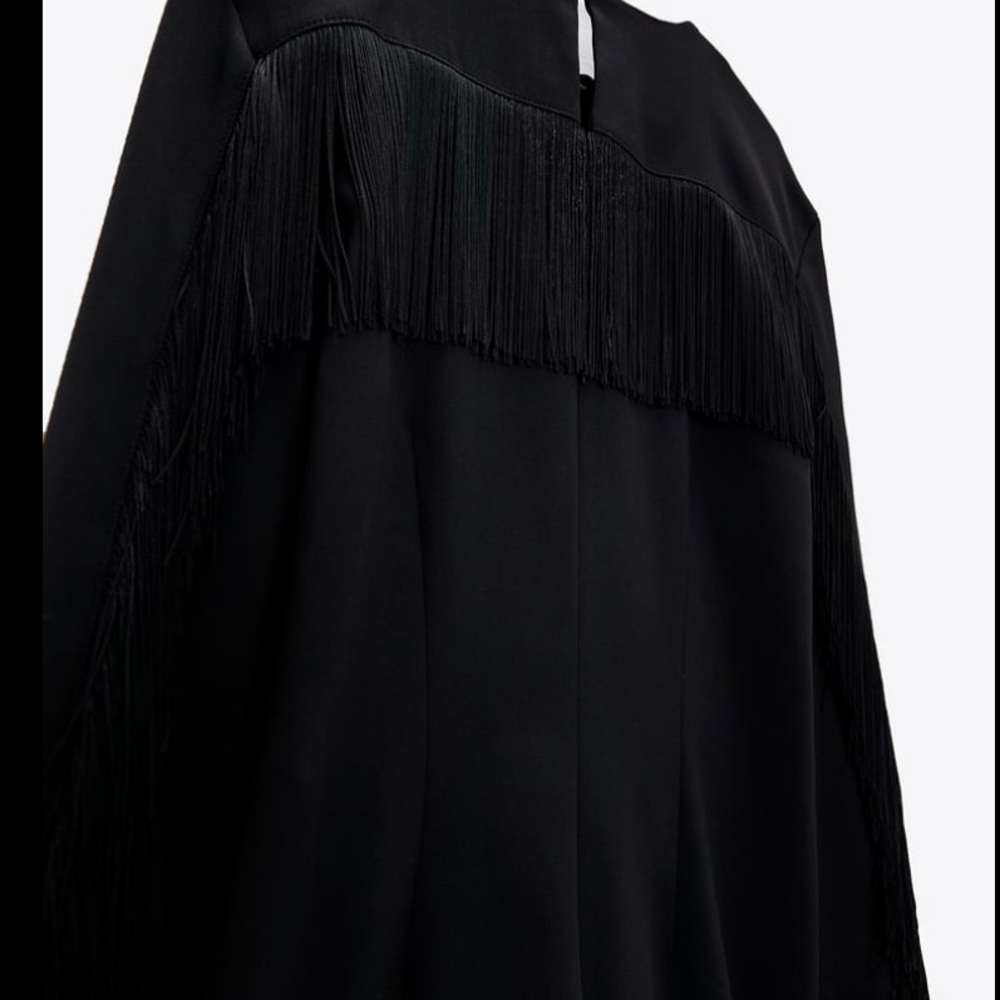 New with tag Zara fringed mini dress / L - Picture 8 of 15